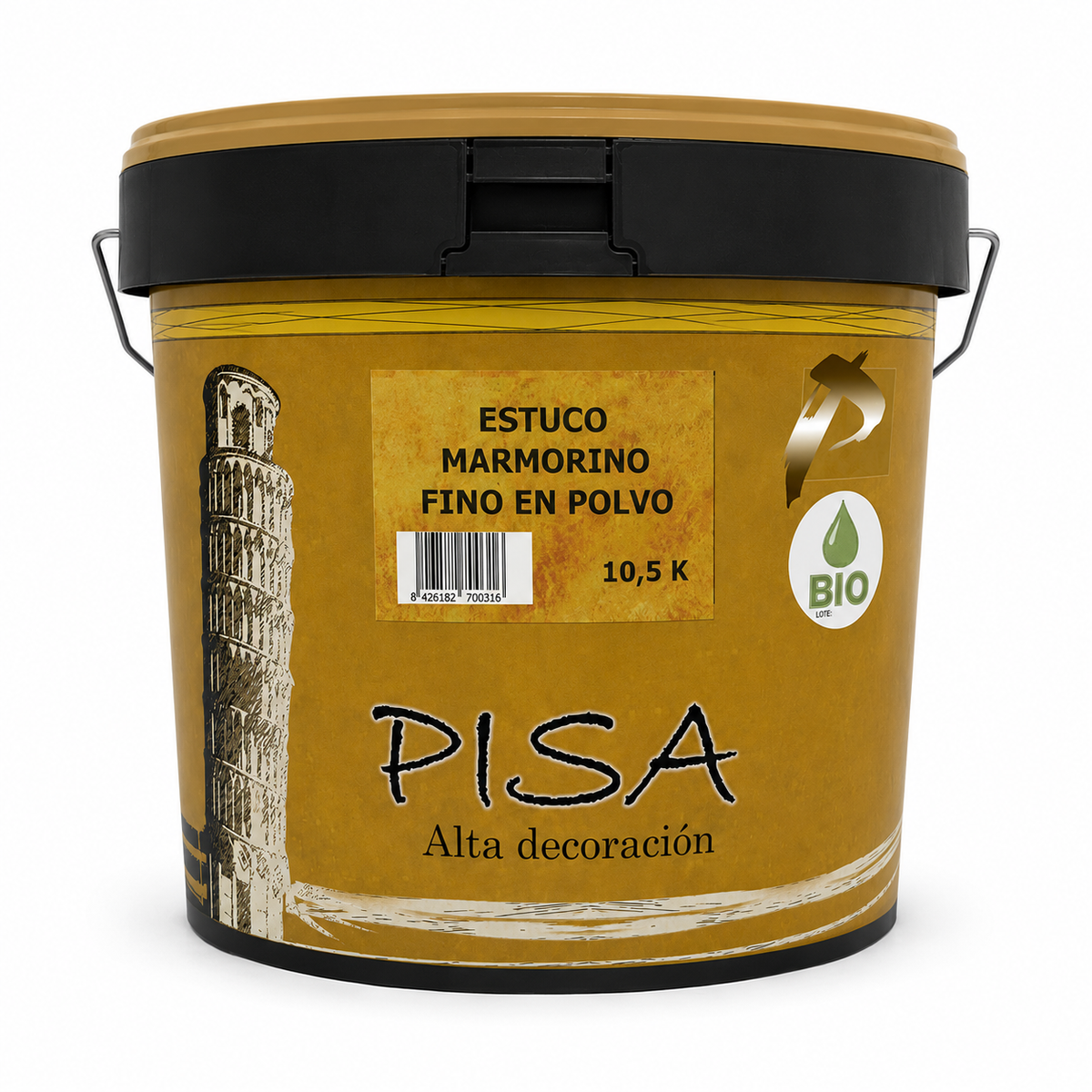 Estuco Marmorino lime plaster bucket by Pisa Alta Decoration