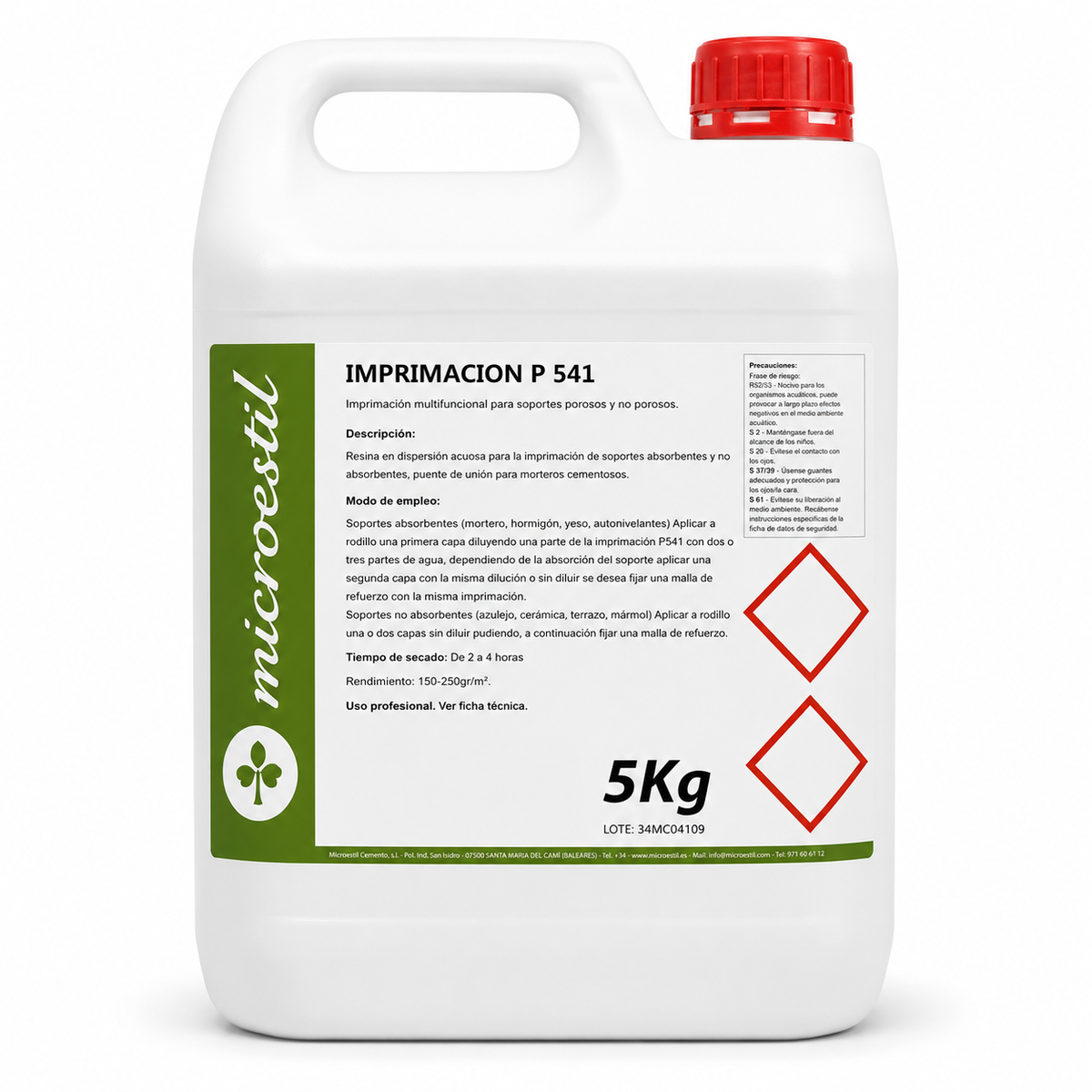 Primer 541 high-adhesion bonding agent, 5 kg container, by Microestil